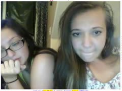 Horny incest sister kissing and groping their tits